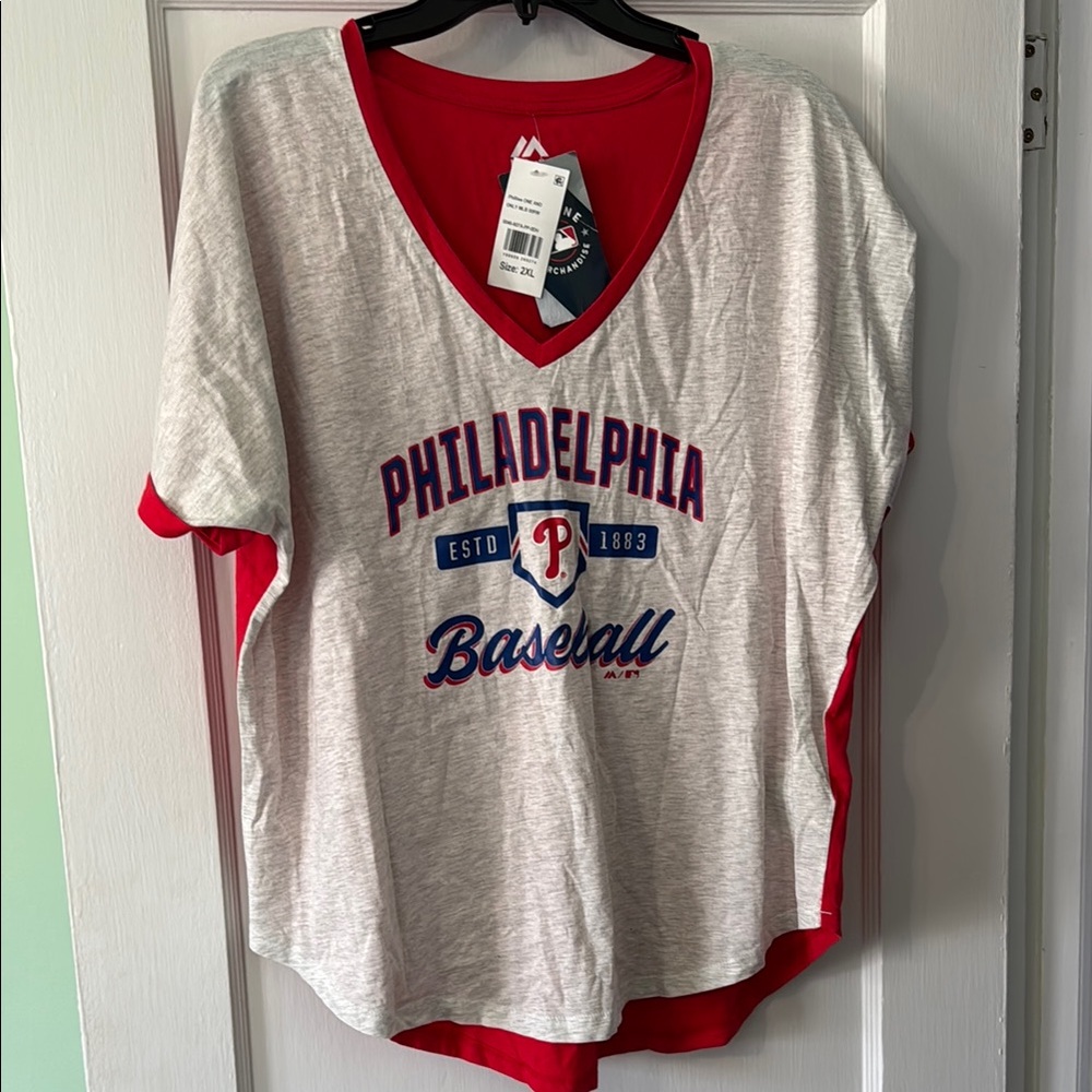 Philadelphia Phillies Baseball V-Neck Tee